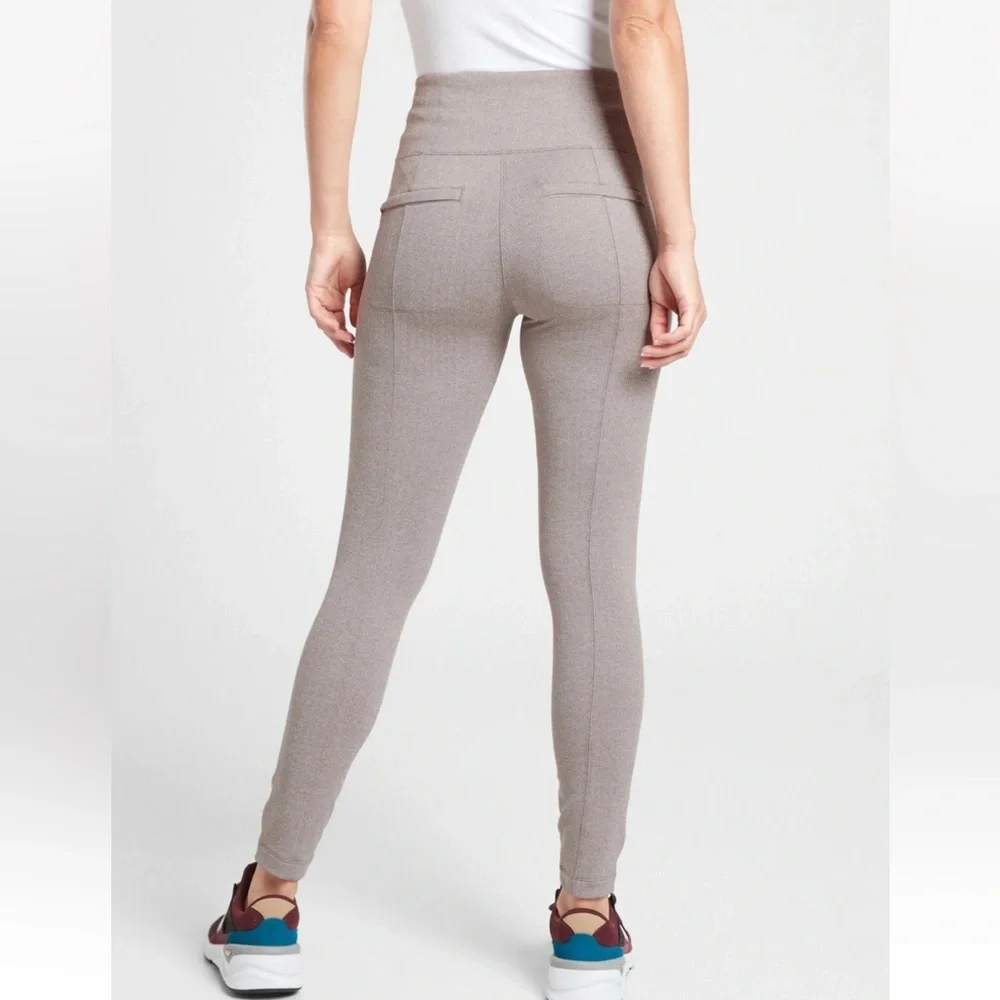 Athleta Delancey Herringbone Tights Light Asphalt Size Small